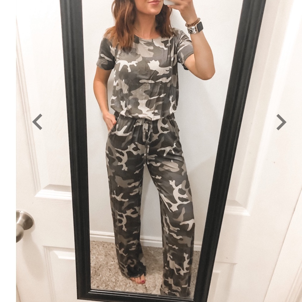 NWT Zenana Camo Wide Leg Jumpsuit